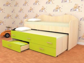 Кровать детская Нимфа двухместная 2.0 Венге/Дуб молочный в Бердске - berdsk.katalogmebeli.com | фото 2