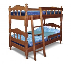 Детская двухъярусная кровать Точенка Венге 2 Распродажа в Бердске - berdsk.katalogmebeli.com | фото
