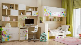 Детская комната Флёр (Белый/корпус Клен) в Бердске - berdsk.katalogmebeli.com | фото 1