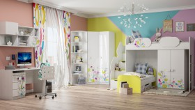 Детская комната Флер (Белый/корпус Выбеленное дерево) в Бердске - berdsk.katalogmebeli.com | фото 3