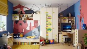 Детская комната Клаксон (Бежевый/корпус Клен) в Бердске - berdsk.katalogmebeli.com | фото