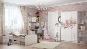 Детская комната Совушки (Белый/корпус Выбеленное дерево) в Бердске - berdsk.katalogmebeli.com | фото 5
