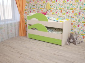 Кровать детская Радуга 1600 Млечный дуб/Венге в Бердске - berdsk.katalogmebeli.com
