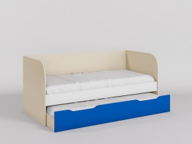 Диван-кровать Скай (Синий/Белый/корпус Клен) в Бердске - berdsk.katalogmebeli.com | фото