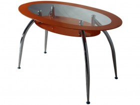 DT 445 стол обеденный, оранжевый 1200*700, ноги крашеные в Бердске - berdsk.katalogmebeli.com | фото