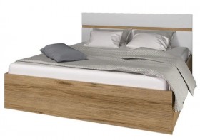 Ким кровать 1,4 (Дуб сонома/белый глянец) в Бердске - berdsk.katalogmebeli.com | фото 1