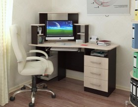 Компьютерный стол Каспер (венге/лоредо) в Бердске - berdsk.katalogmebeli.com | фото