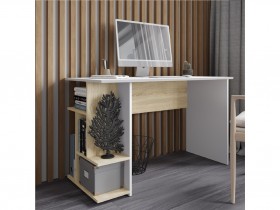 Компьютерный стол СКМ-6 белый/дуб сонома в Бердске - berdsk.katalogmebeli.com | фото