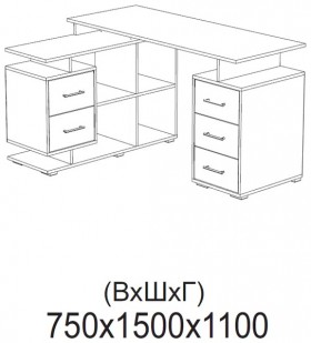 Компьютерный стол угловой СКМУ-3 белый в Бердске - berdsk.katalogmebeli.com | фото 2