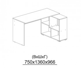 Компьютерный стол угловой СКМУ-4 белый в Бердске - berdsk.katalogmebeli.com | фото 3