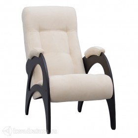Кресло для отдыха Неаполь Модель 9 без лозы (Венге-эмаль/Ткань Ваниль Verona Vanilla) в Бердске - berdsk.katalogmebeli.com | фото
