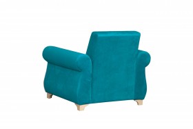 Кресло для отдыха "Порто" (велюр киви бирюза / микровельвет крем) в Бердске - berdsk.katalogmebeli.com | фото 4