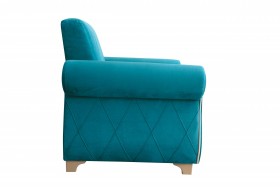 Кресло для отдыха "Порто" (велюр киви бирюза / микровельвет крем) в Бердске - berdsk.katalogmebeli.com | фото 6