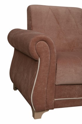 Кресло для отдыха "Порто" (велюр киви корица / микровельвет крем) в Бердске - berdsk.katalogmebeli.com | фото 3