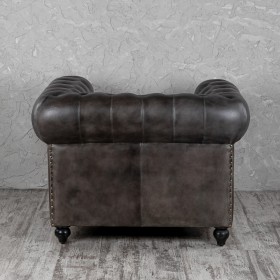 Кресло кожаное Лофт Честер (акация) в Бердске - berdsk.katalogmebeli.com | фото 7