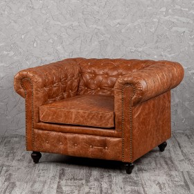 Кресло кожаное Лофт Честер (кожа буйвола) в Бердске - berdsk.katalogmebeli.com | фото 1