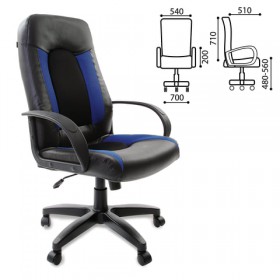 Кресло офисное BRABIX Strike EX-525 (сине-черный) в Бердске - berdsk.katalogmebeli.com | фото