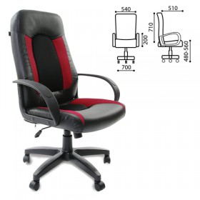 Кресло офисное BRABIX Strike EX-525 (черно-красный) в Бердске - berdsk.katalogmebeli.com | фото 1