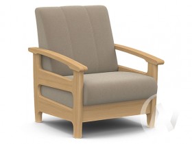 Кресло для отдыха Омега (бук лак/CATANIA LATTE) в Бердске - berdsk.katalogmebeli.com | фото 1