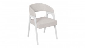 Кресло «Техас 1» (Белый матовый/Шенилл Estetica Vanille №220) в Бердске - berdsk.katalogmebeli.com | фото