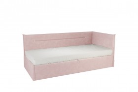 Кровать 0.9 Альба Тахта (Нежно-розовый велюр) в Бердске - berdsk.katalogmebeli.com | фото 1
