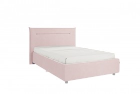 Кровать 1,2 Альба с основанием (Нежно-розовый велюр) в Бердске - berdsk.katalogmebeli.com | фото 1