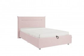 Кровать 1,2 Альба (Нежно-розовый велюр/под-мех) в Бердске - berdsk.katalogmebeli.com | фото