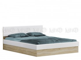 Кровать 1,4 спальня Фортуна (Дуб сонома/белый глянец) в Бердске - berdsk.katalogmebeli.com | фото