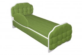 Кровать 160 Атлет 76 Зелёный (мягкий бортик) в Бердске - berdsk.katalogmebeli.com | фото