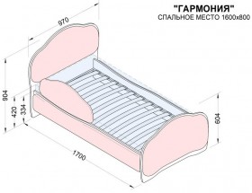 Кровать 160 Гармония 08 Шоколад (мягкий бортик) в Бердске - berdsk.katalogmebeli.com | фото 2