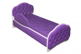 Кровать 160 Гармония 32 Фиолетовый (мягкий бортик) в Бердске - berdsk.katalogmebeli.com | фото