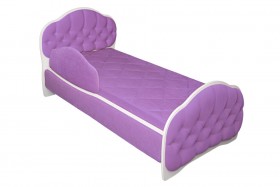 Кровать 160 Гармония 67 Светло-фиолетовый (мягкий бортик) в Бердске - berdsk.katalogmebeli.com | фото