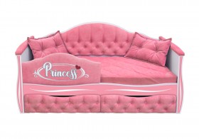 Кровать 160 серии Иллюзия 2 ящика 36 Розовый (мягкий бортик/подушки) в Бердске - berdsk.katalogmebeli.com | фото