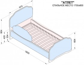 Кровать 170 Атлет 76 Зелёный (мягкий бортик) в Бердске - berdsk.katalogmebeli.com | фото 2