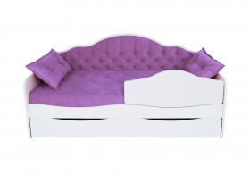 Кровать 170 серии Иллюзия Лайт 1 ящик 32 Фиолетовый (подушки) в Бердске - berdsk.katalogmebeli.com | фото 1