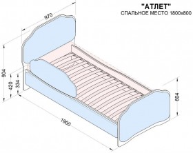 Кровать 180 Атлет 02 Бежевый (мягкий бортик) в Бердске - berdsk.katalogmebeli.com | фото 2