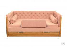 Кровать 180 серии Леди + ящик 15 Бледно-розовый (мягкий бортик/подушка валик) в Бердске - berdsk.katalogmebeli.com | фото 1