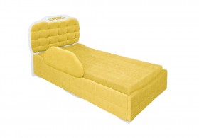 Кровать 190 Атлет Lux 74 Жёлтый (мягкий бортик) в Бердске - berdsk.katalogmebeli.com | фото