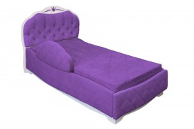 Кровать 190 Гармония Lux 32 Фиолетовый (мягкий бортик) в Бердске - berdsk.katalogmebeli.com | фото 1