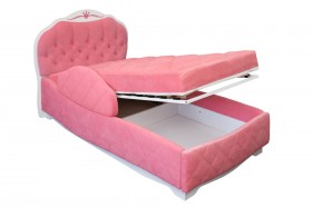 Кровать 190 Гармония Lux 32 Фиолетовый (мягкий бортик) в Бердске - berdsk.katalogmebeli.com | фото 2