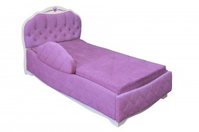 Кровать 190 Гармония Lux 67 Светло-фиолетовый (мягкий бортик) в Бердске - berdsk.katalogmebeli.com | фото 1
