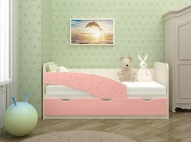 Кровать Бабочки 1,6м (Розовый металлик) в Бердске - berdsk.katalogmebeli.com | фото