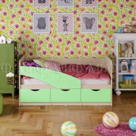 Кровать Бабочки 1,6м (Салат матовый) в Бердске - berdsk.katalogmebeli.com | фото 1