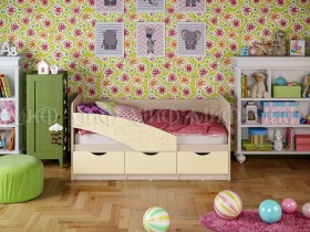 Кровать Бабочки 1,8м (Ваниль матовый) в Бердске - berdsk.katalogmebeli.com | фото