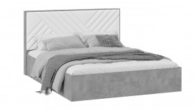 Кровать без ПМ «Хилтон» Тип 1 Ателье светлый/Белый в Бердске - berdsk.katalogmebeli.com | фото