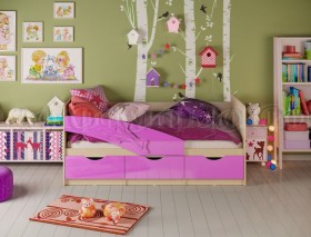 Кровать детская 1,6м Дельфин (Сиреневый металлик) в Бердске - berdsk.katalogmebeli.com | фото