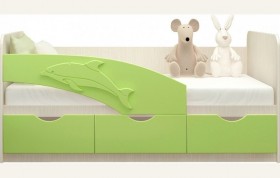 Кровать детская 1,8м Дельфин (Салатовый металлик) в Бердске - berdsk.katalogmebeli.com | фото