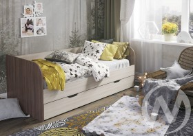 Кровать детская Балли 2-х уровневая (шимо темный/шимо светлый) в Бердске - berdsk.katalogmebeli.com | фото 1