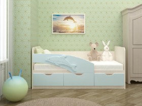 Кровать детская 1,6м Дельфин (Розовый металлик) в Бердске - berdsk.katalogmebeli.com | фото 1