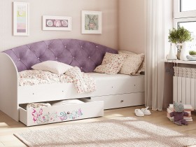 Кровать детская Эльза Белый/Фиолетовый в Бердске - berdsk.katalogmebeli.com | фото